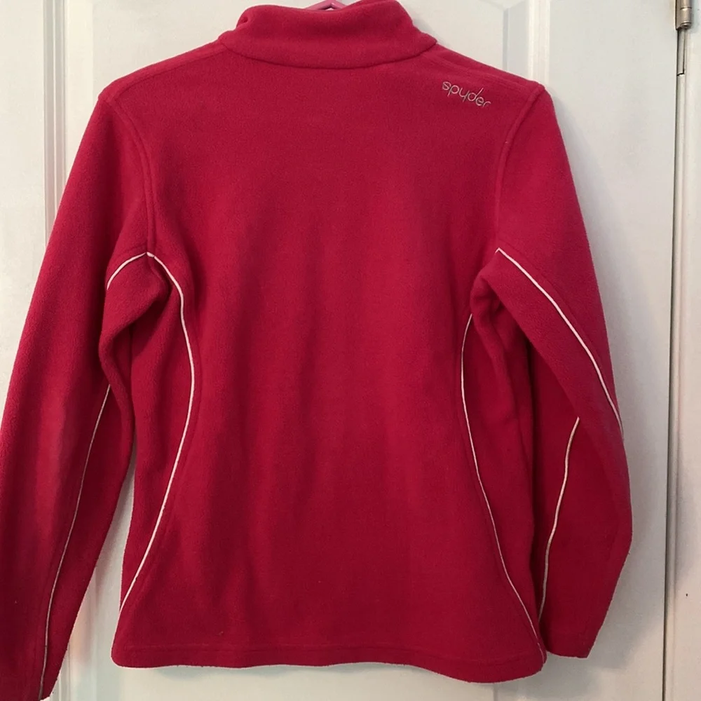 Spyder Girls Pink Fleece Zip Up Jacket - Picture 5 of 5